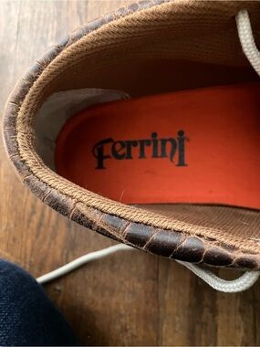 FERRINI Leather Roque Lace Up Moccasins